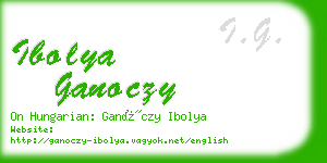 ibolya ganoczy business card